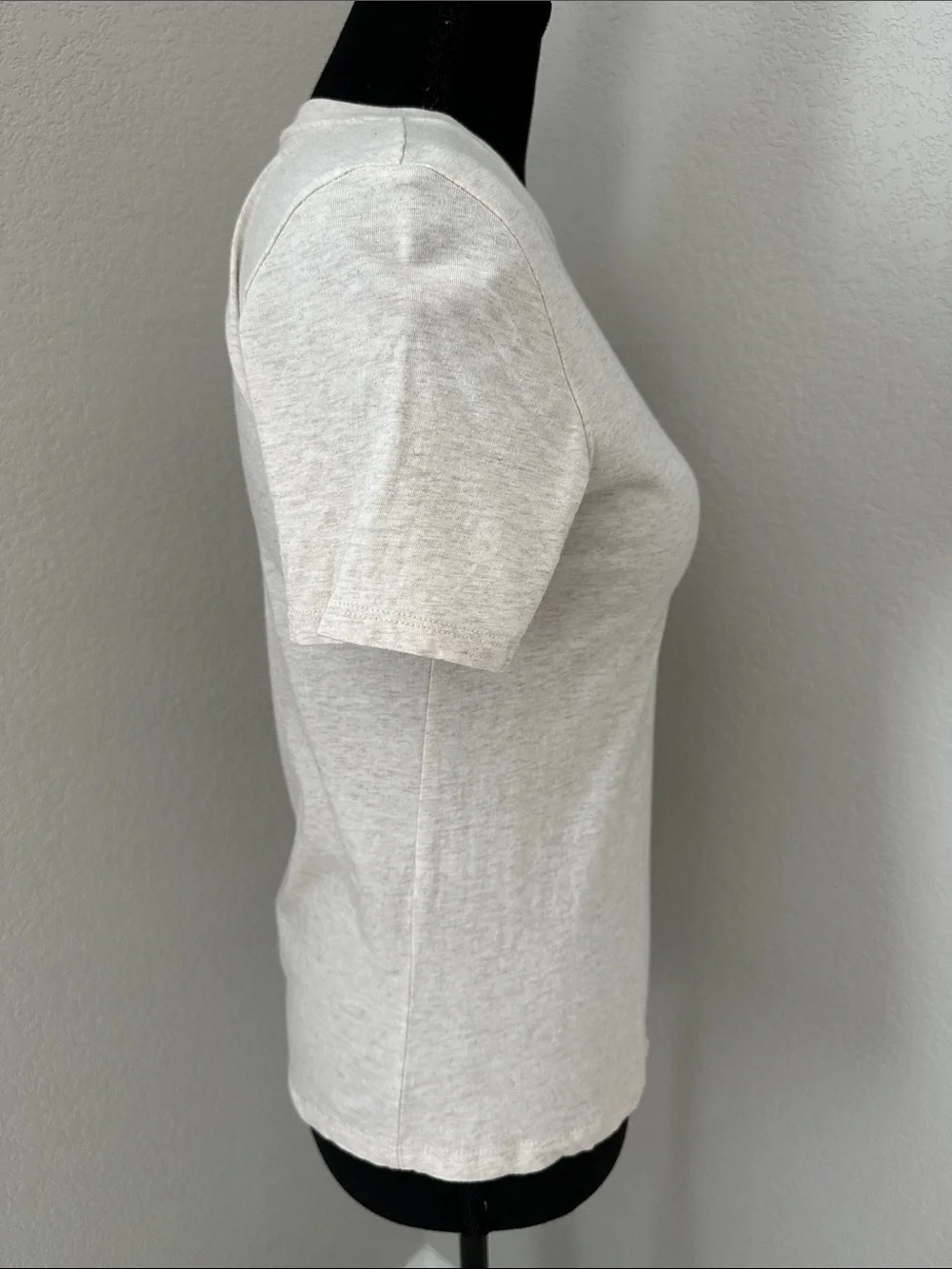 dip Neutral Short Sleeve Crewneck Tee in Oatmeal Heather